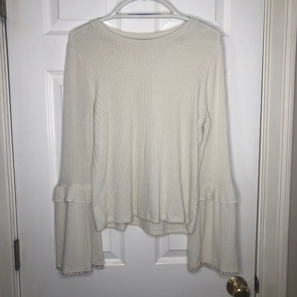 Altar'D State Knit Top with Bell Sleeves